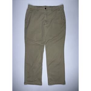 St Johns Bay Mens Size 36X32 Worry Free Classic Fit Pants Khaki Straight Chino